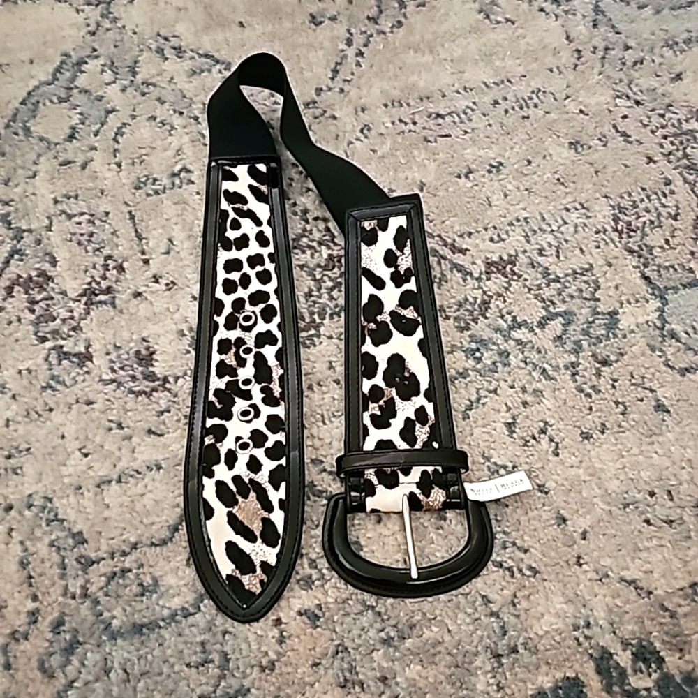 WHBM animal print belt, NWT, Small